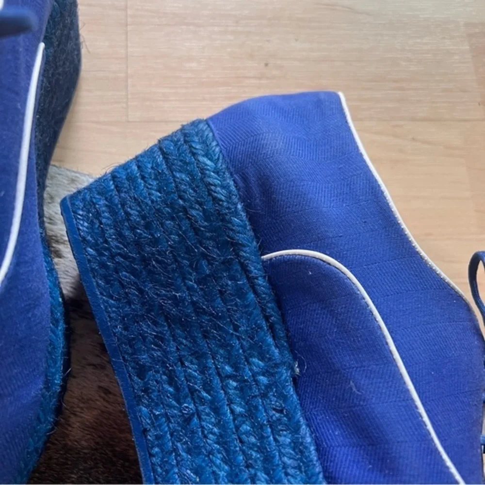 Missoni Blue Lace Up Espadrille‎ Platform Shoes Women’s Size 6